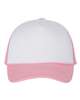 Valucap - Foam Mesh-Back Trucker Cap - White / Pink