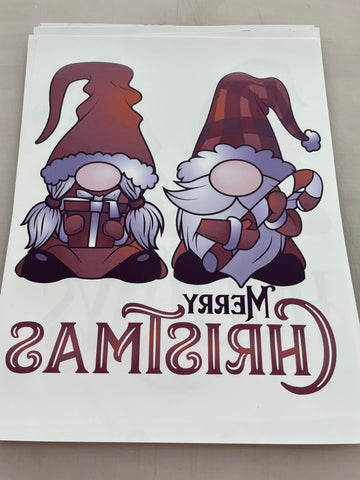 Merry Christmas Gnomes Sublimation Transfer