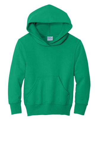 Port & Company® Youth Core Fleece Pullover Hooded Sweatshirt - Kelly Green