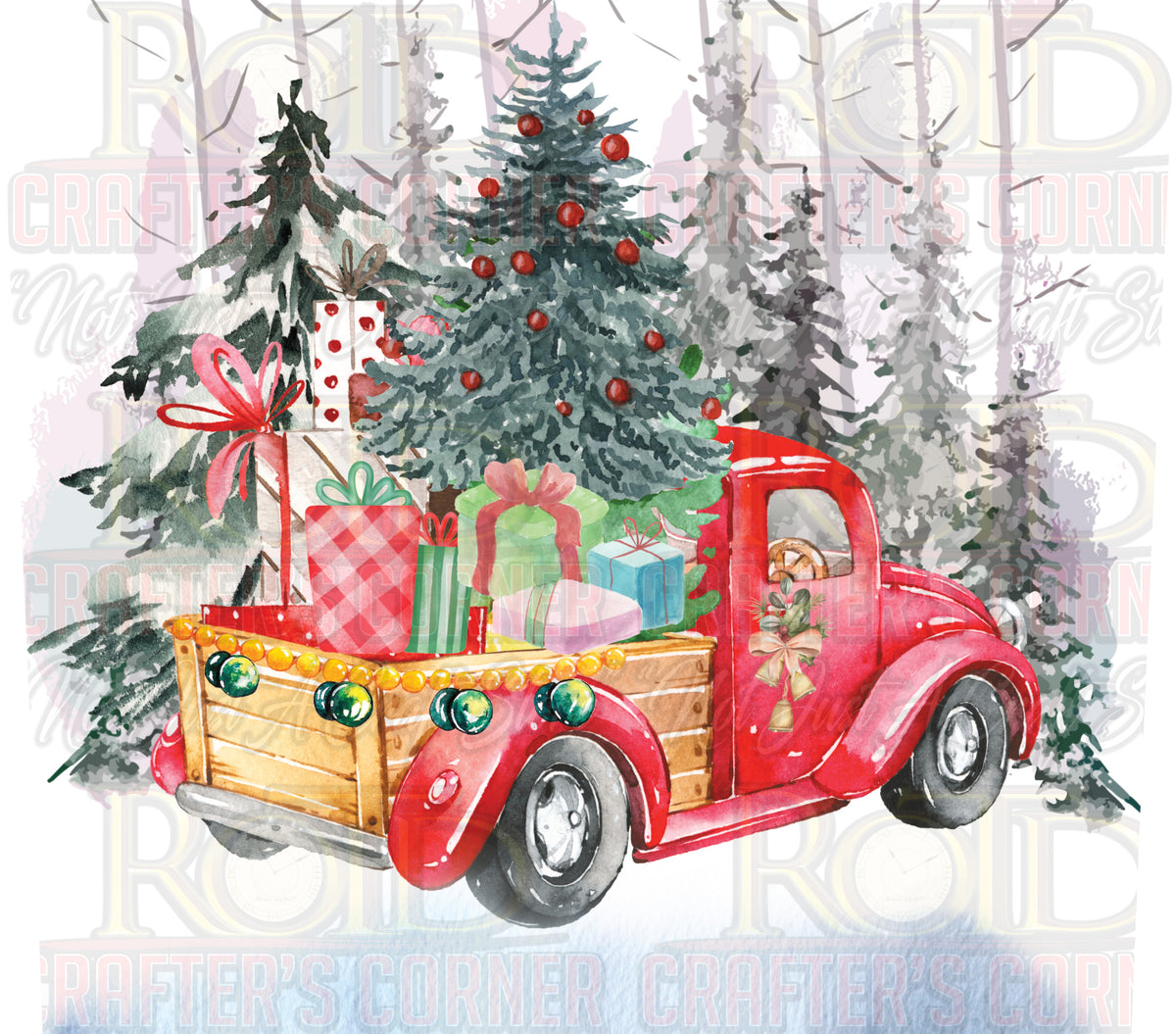 Christmas Truck 20oz Tapered Tumbler Wrap