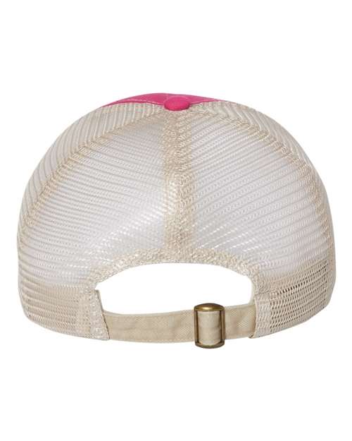 Sportsman - Contrast-Stitch Mesh-Back Cap - 3100 - Pink/Stone