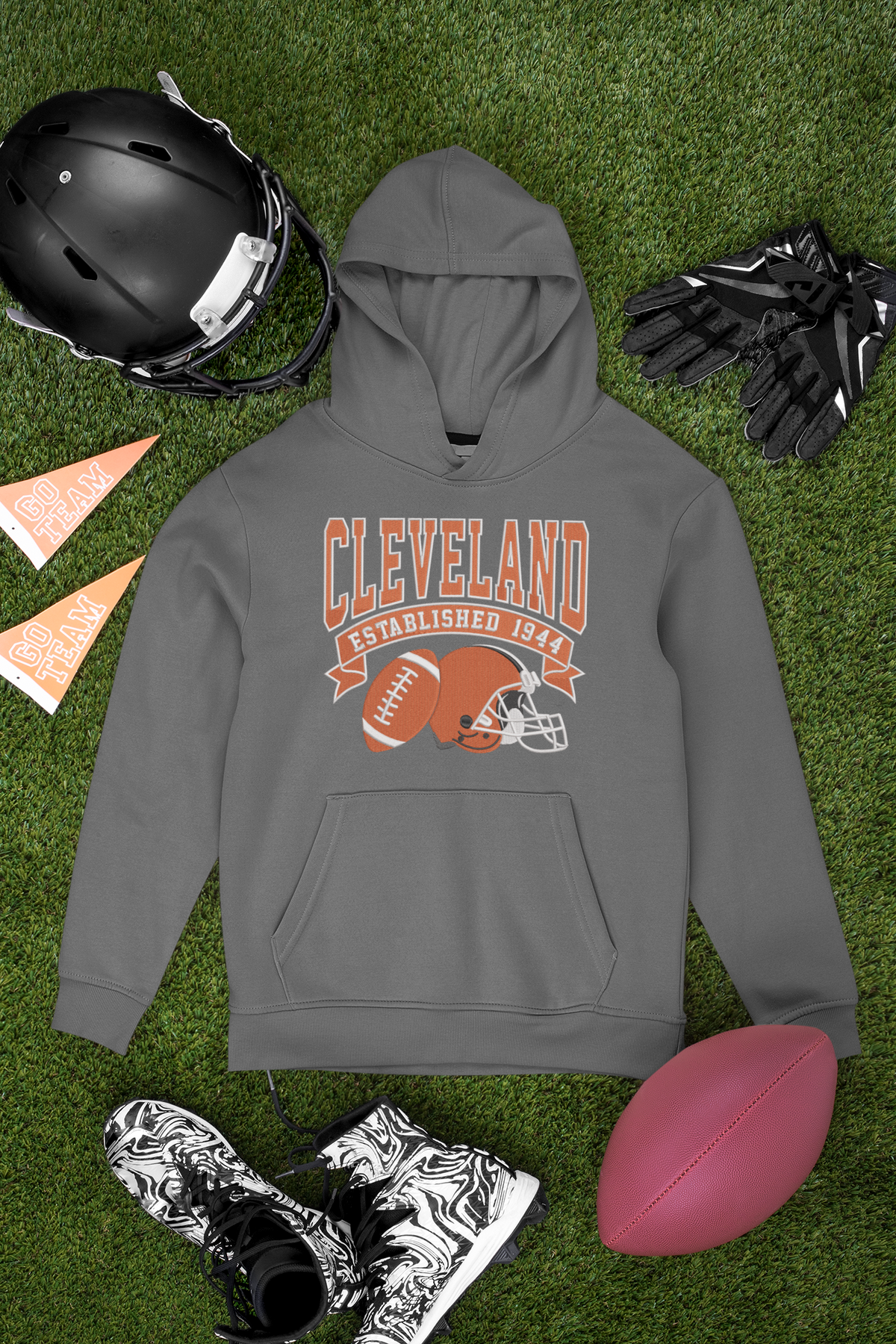 Embroidered Cleveland Football Hoodie