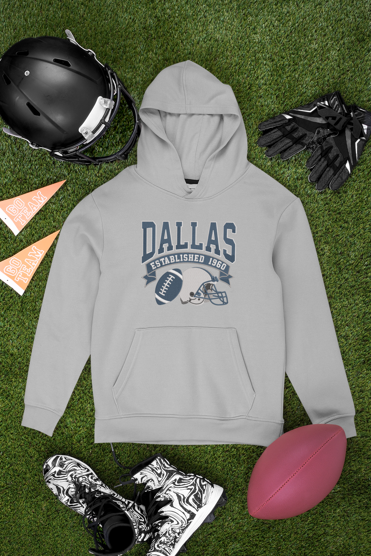 Embroidered Dallas Football Hoodie