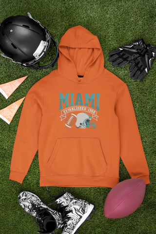Embroidered Miami Football Hoodie