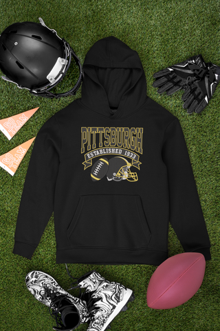 Embroidered Pittsburgh Football Hoodie