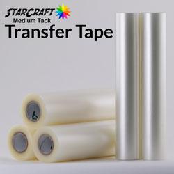 Starcraft 12" x 100 FT Roll Clear Medium Tack Transfer Tape