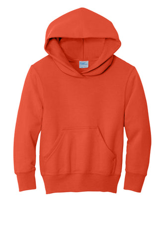 Port & Company® Youth Core Fleece Pullover Hooded Sweatshirt - Orange