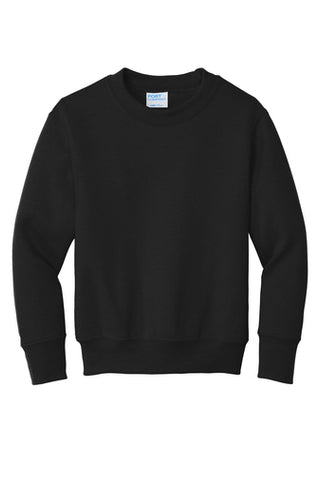 Port & Company® Youth Core Fleece Crewneck Sweatshirt - Black