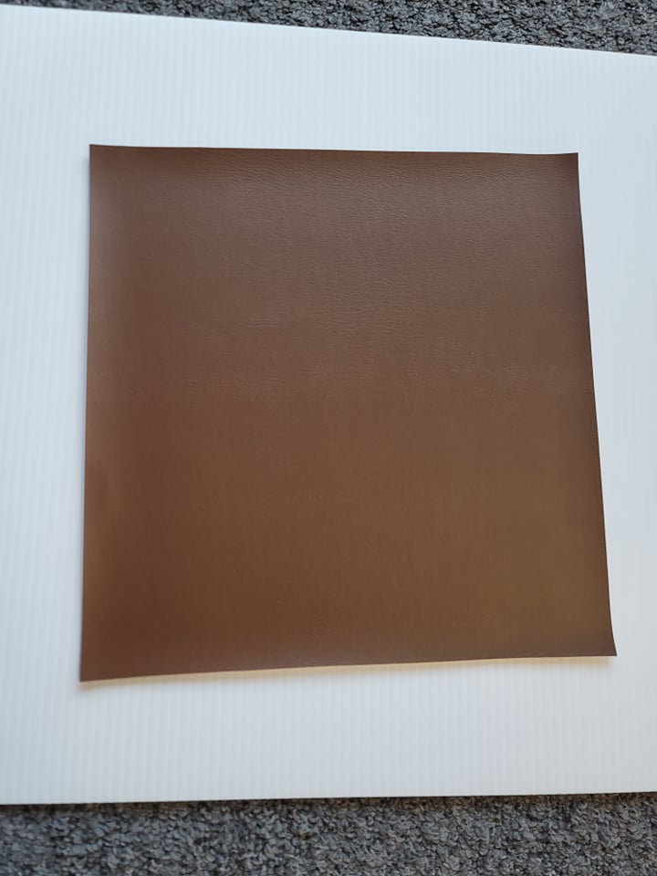 12x12 Faux Leather Vinyl - Brown