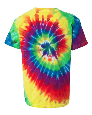 Dyenomite - Youth Multi-Color Spiral Tie-Dyed T-Shirt - Rainbow