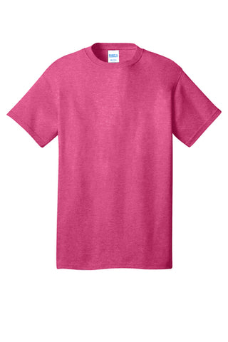 Port & Company® Adult Core Cotton Tee - Heather Sangria