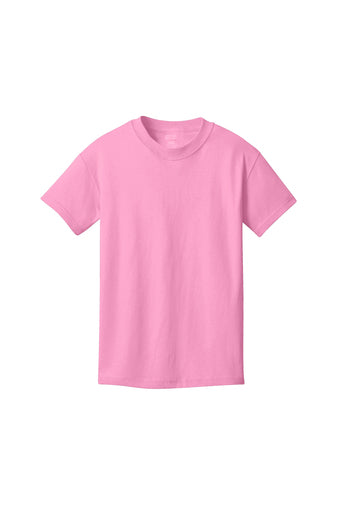 Port & Company® Youth Core Cotton Tee - Candy Pink