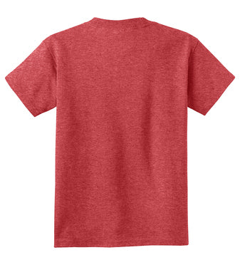 Port & Company® Youth Core Cotton Tee - Heather Red