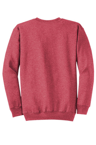 Port & Company® Adult Core Fleece Crewneck Sweatshirt - Heather Red