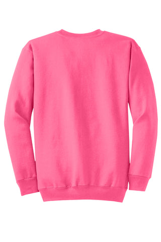 Port & Company® Adult Core Fleece Crewneck Sweatshirt - Neon Pink