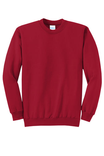 Port & Company® Youth Core Fleece Crewneck Sweatshirt - Red