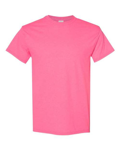Blank Gildan® - Heavy Cotton™ 100% Cotton T-Shirt- Safety Pink
