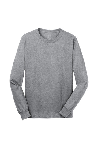 Port & Company® Adult Long Sleeve Core Cotton Tee - Athletic Heather