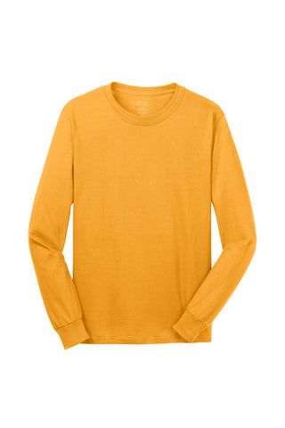Port & Company® Adult Long Sleeve Core Cotton Tee - Gold