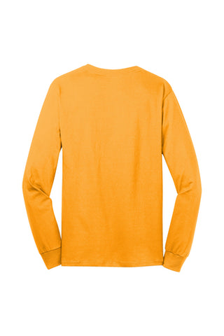 Port & Company® Adult Long Sleeve Core Cotton Tee - Gold