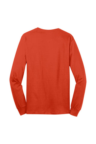 Port & Company® Adult Long Sleeve Core Cotton Tee - Orange