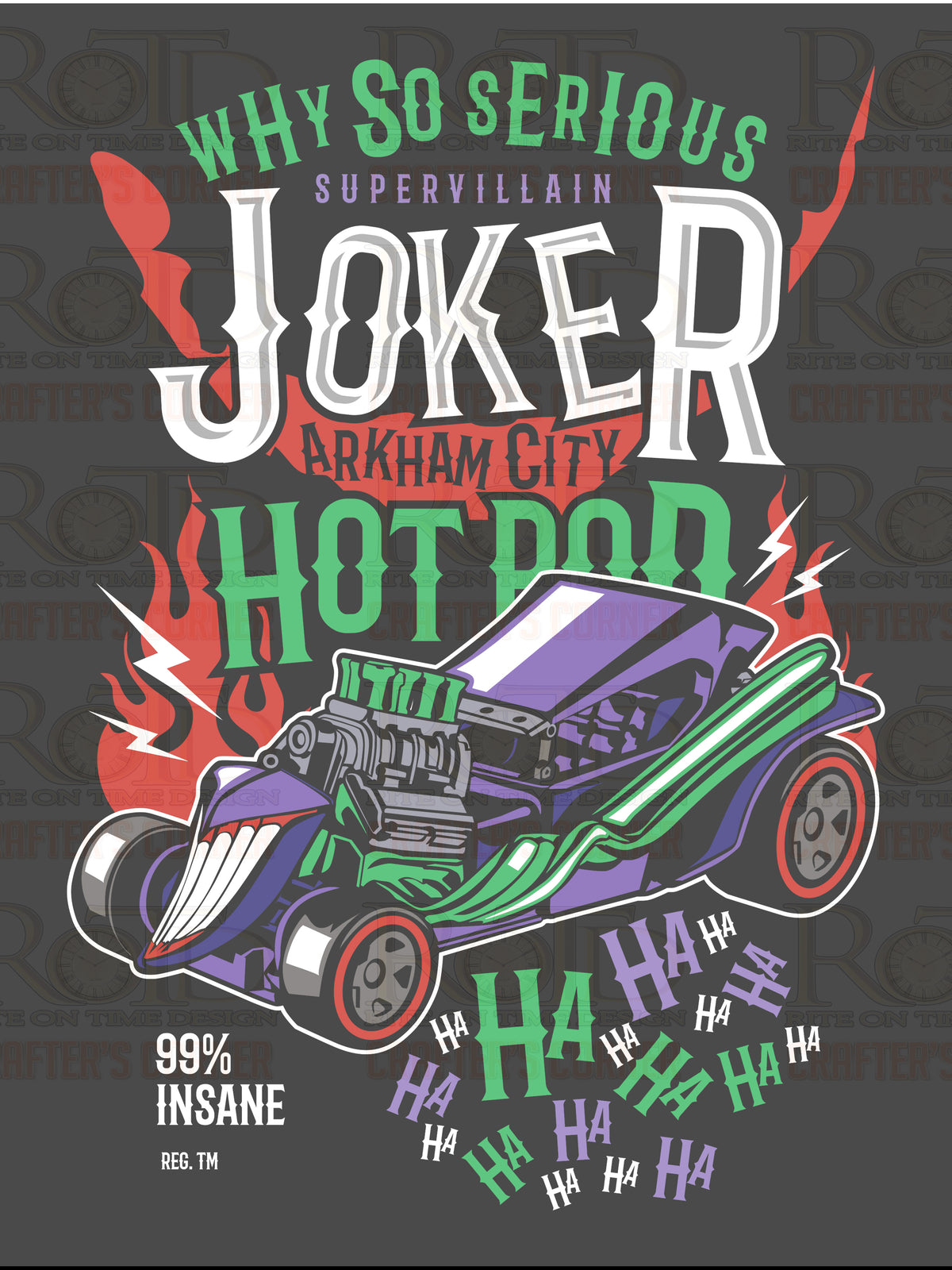 DTF Screen Print Image - Joker Arkham City