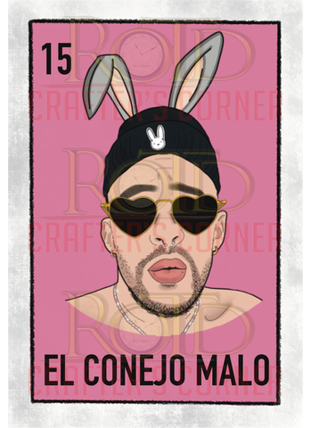 DTF Screen Print Image - 15 El Conejo Malo