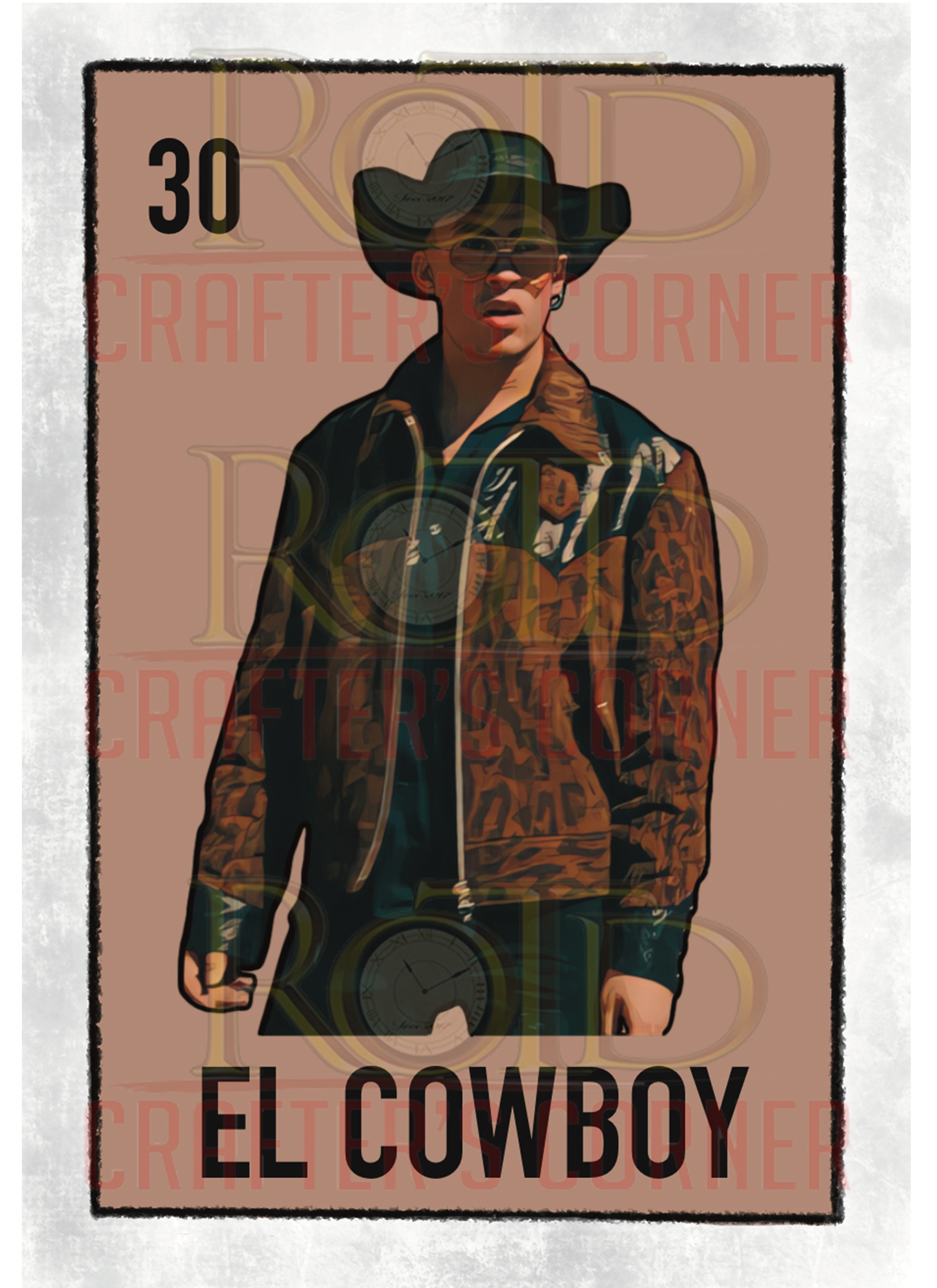 DTF Screen Print Image - 30 El Cowboy