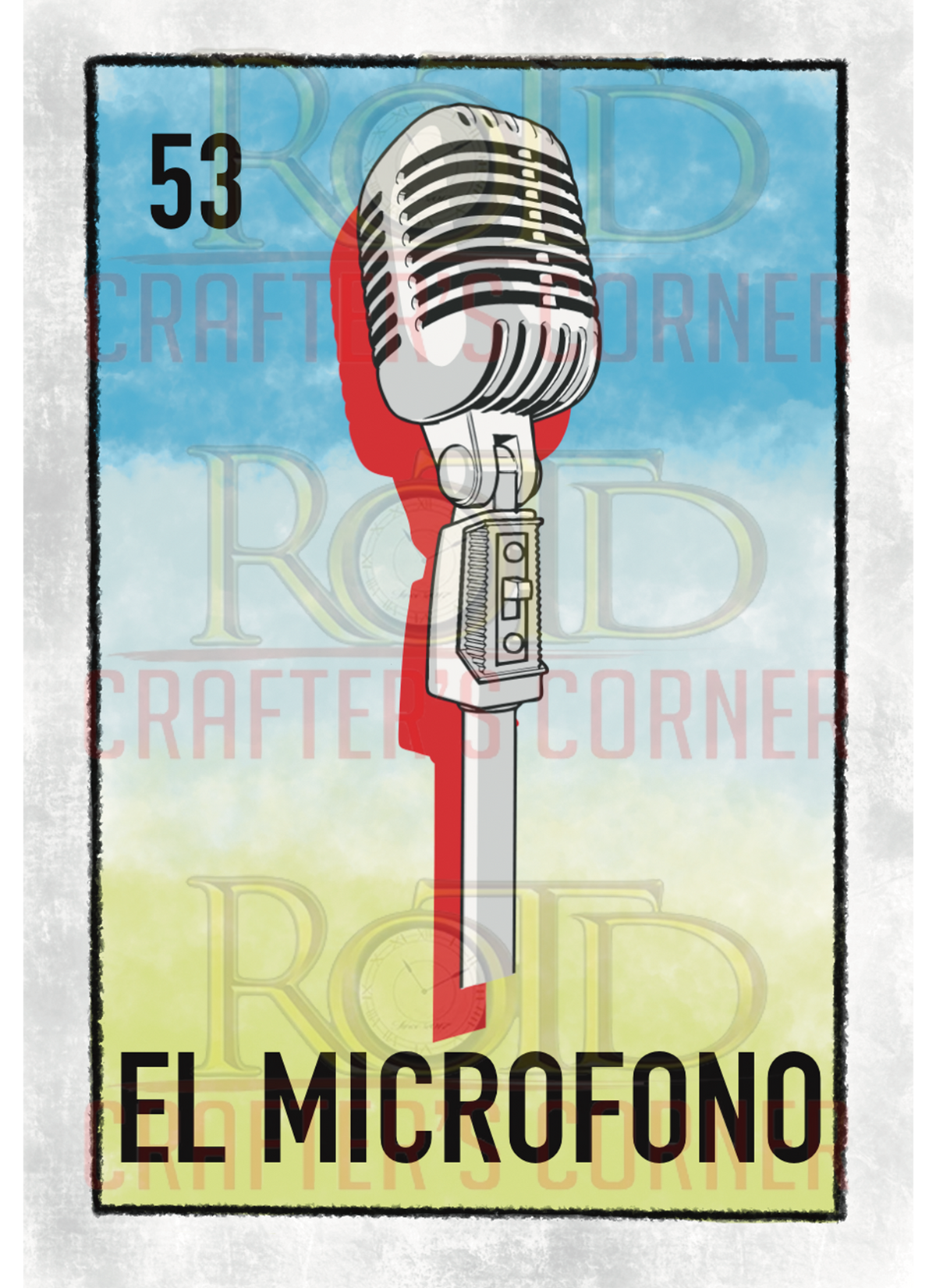 DTF Screen Print Image - 53 El Microfono