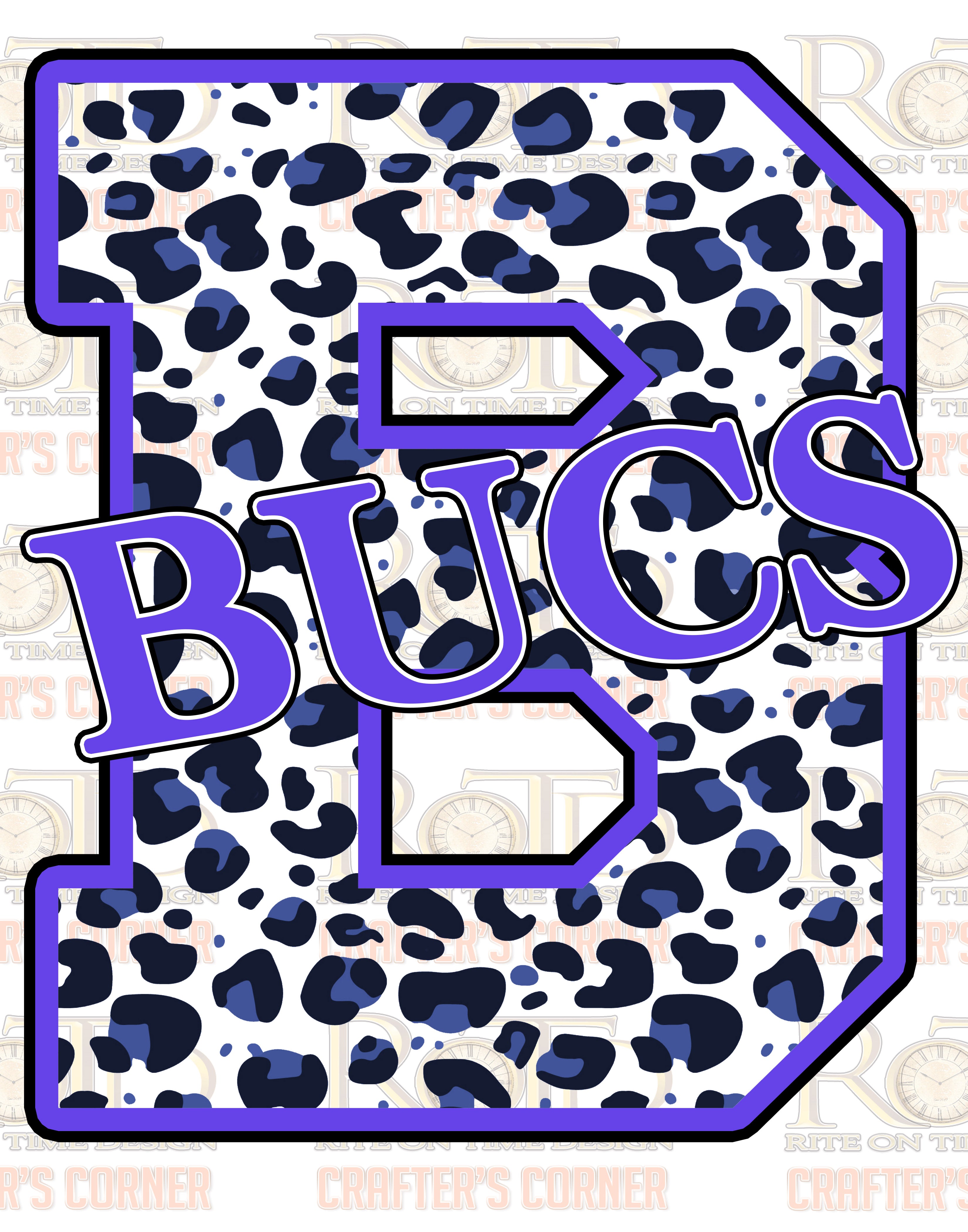 DTF Screen Print Image - B is for Belvidere Bucs