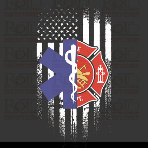DTF Screen Print Image - EMT Firefighter