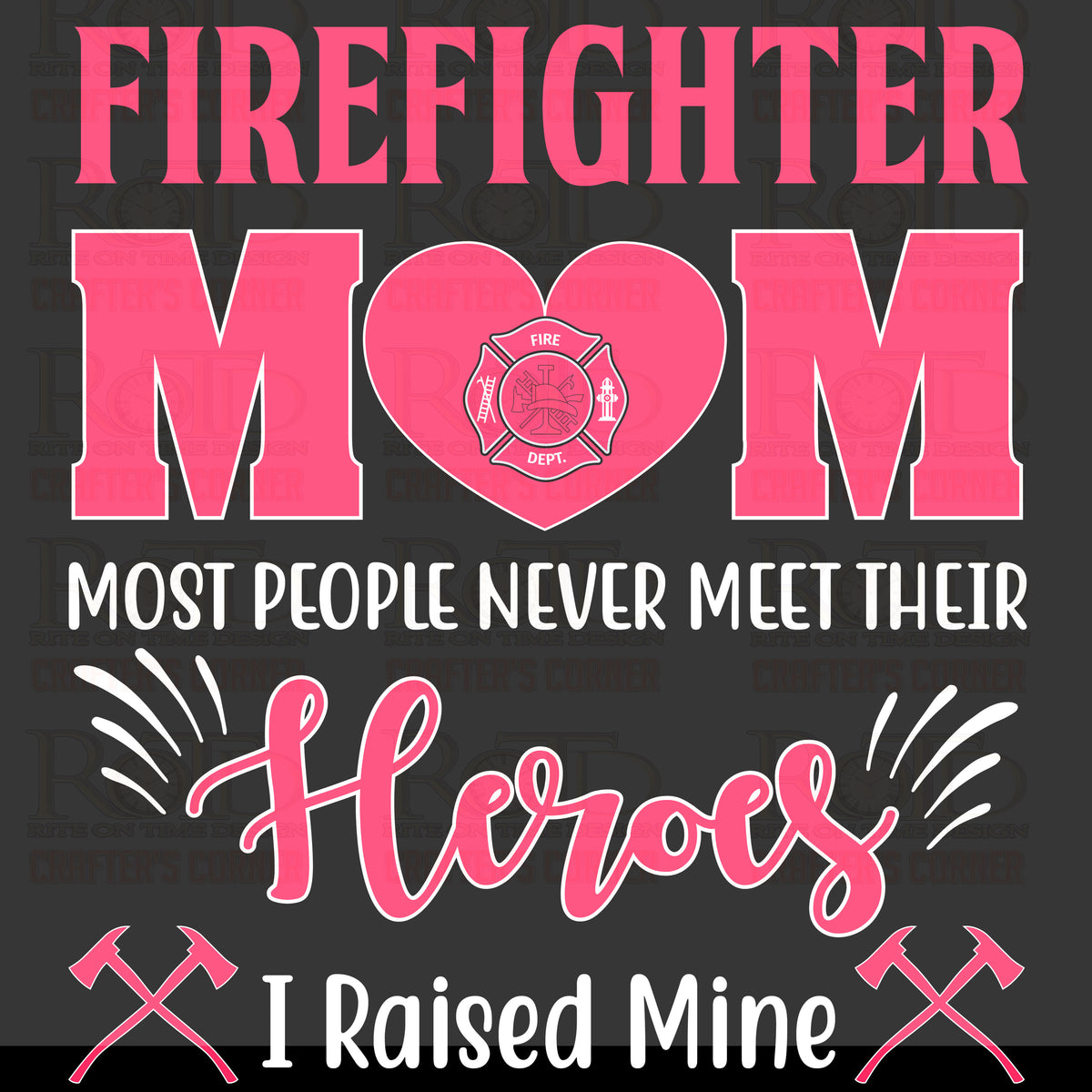 DTF Screen Print Image - Firefighter Mom