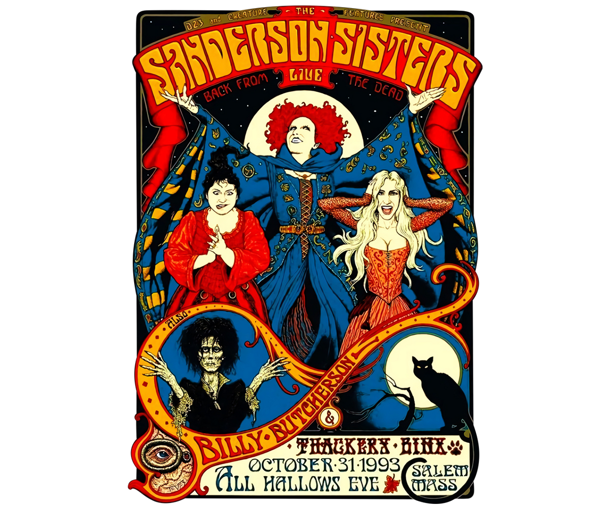 DTF Screen Print Image - Sanderson Sisters Live