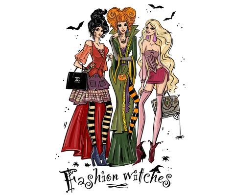 DTF Screen Print Image - Fashion Witches