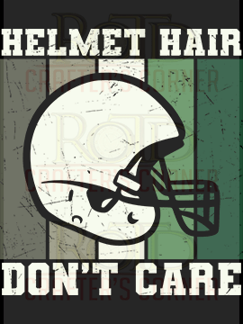 DTF Screen Print Image - Helmet Hair