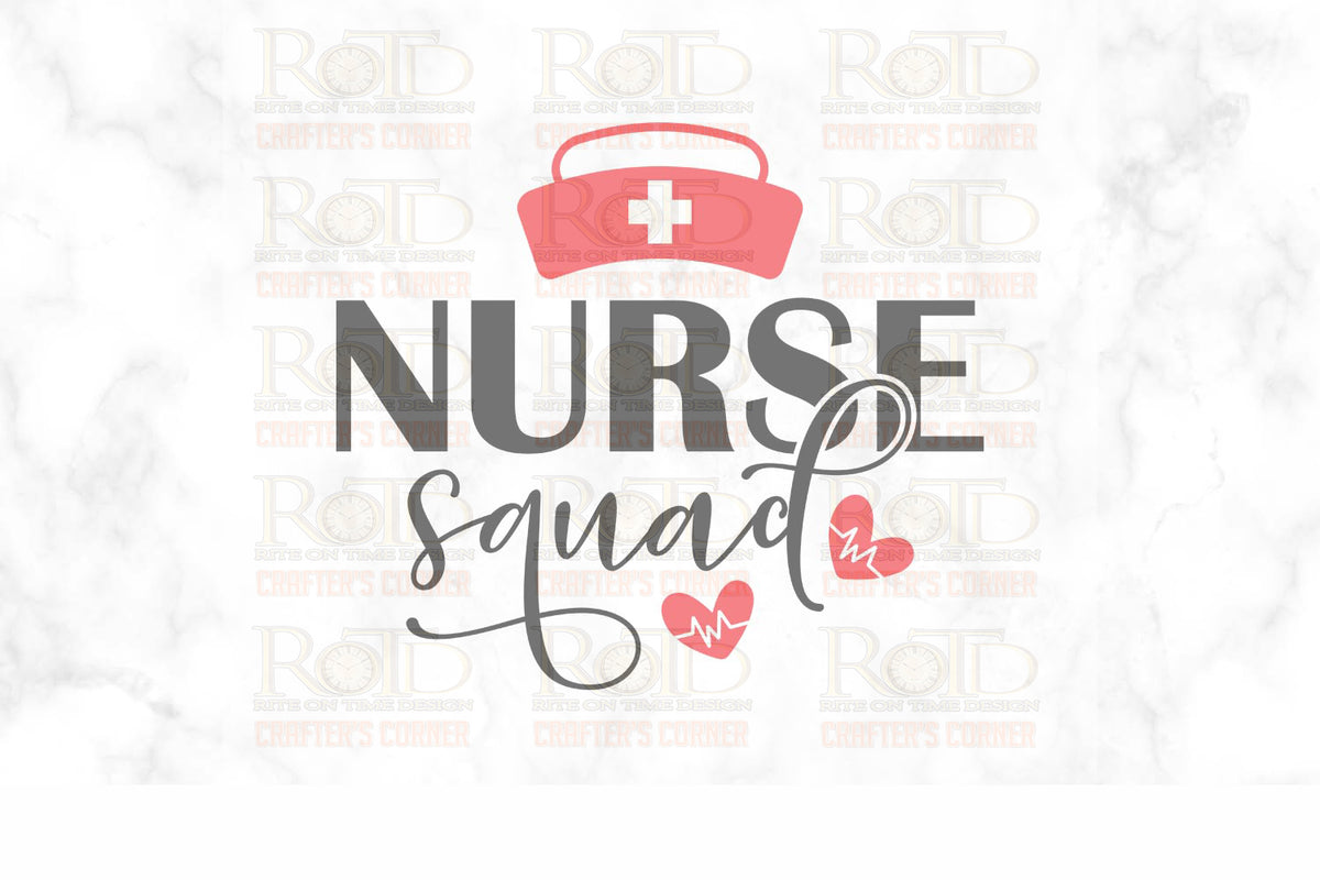 Nurse Squad Sublimation print