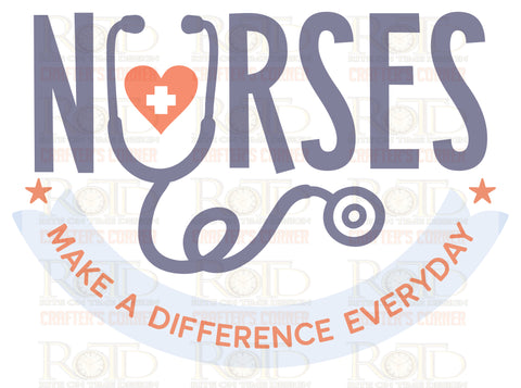 Nurses make a difference Sublimation print