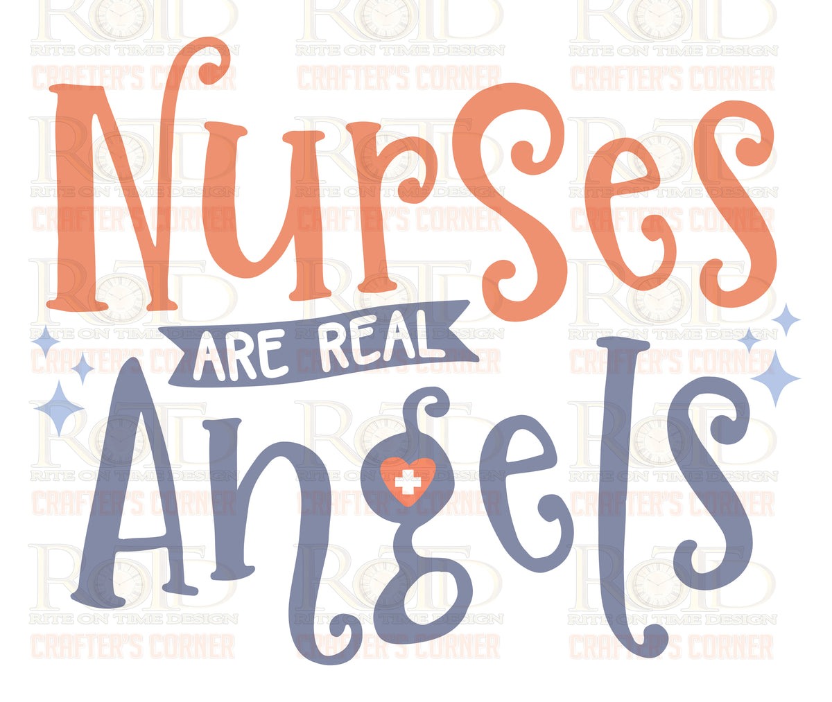 Nurses are angels Sublimation print