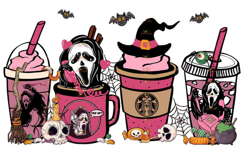 DTF Screen Print Image - Scream Coffee Cups