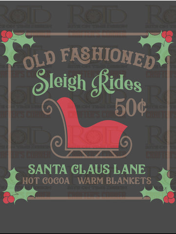 DTF Screen Print Image - Sleigh Rides