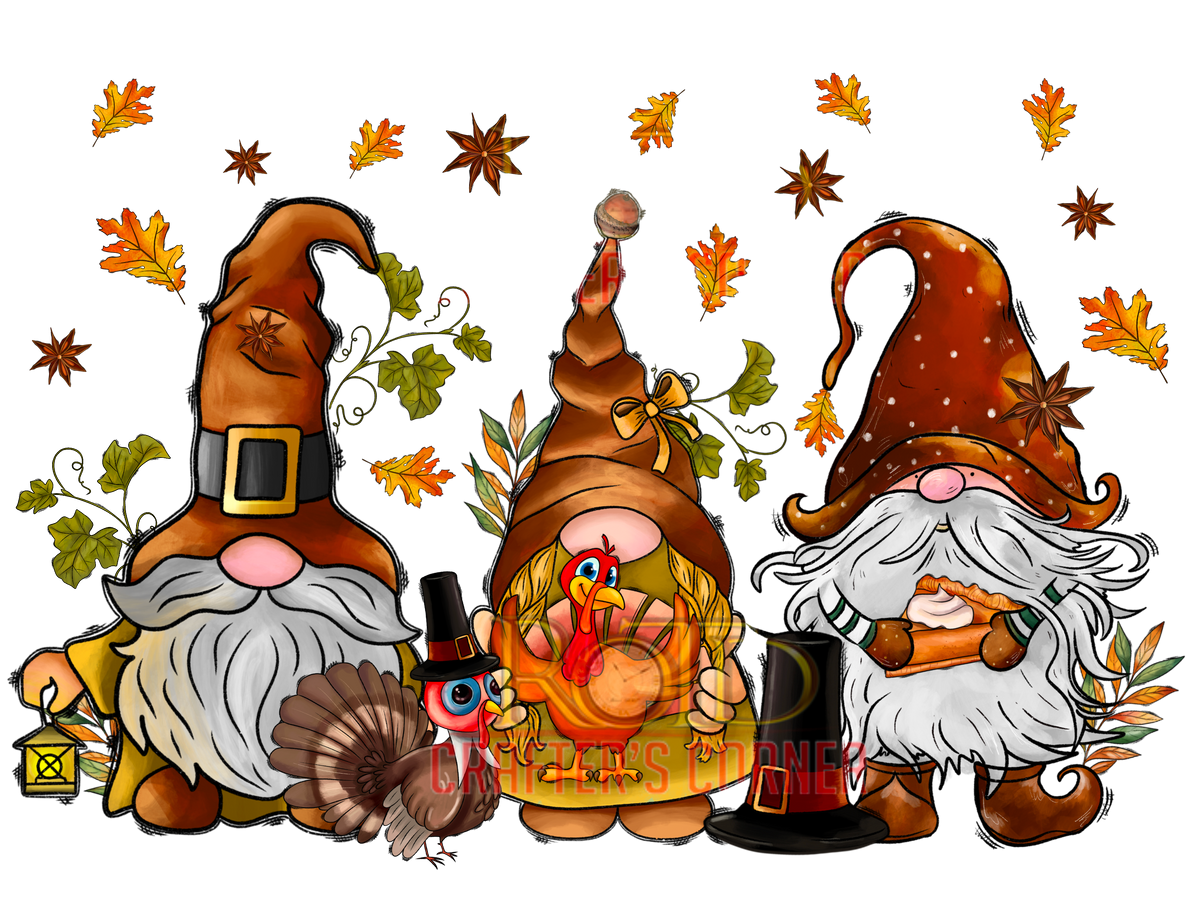 DTF Screen Print Image - Turkey Gnomes
