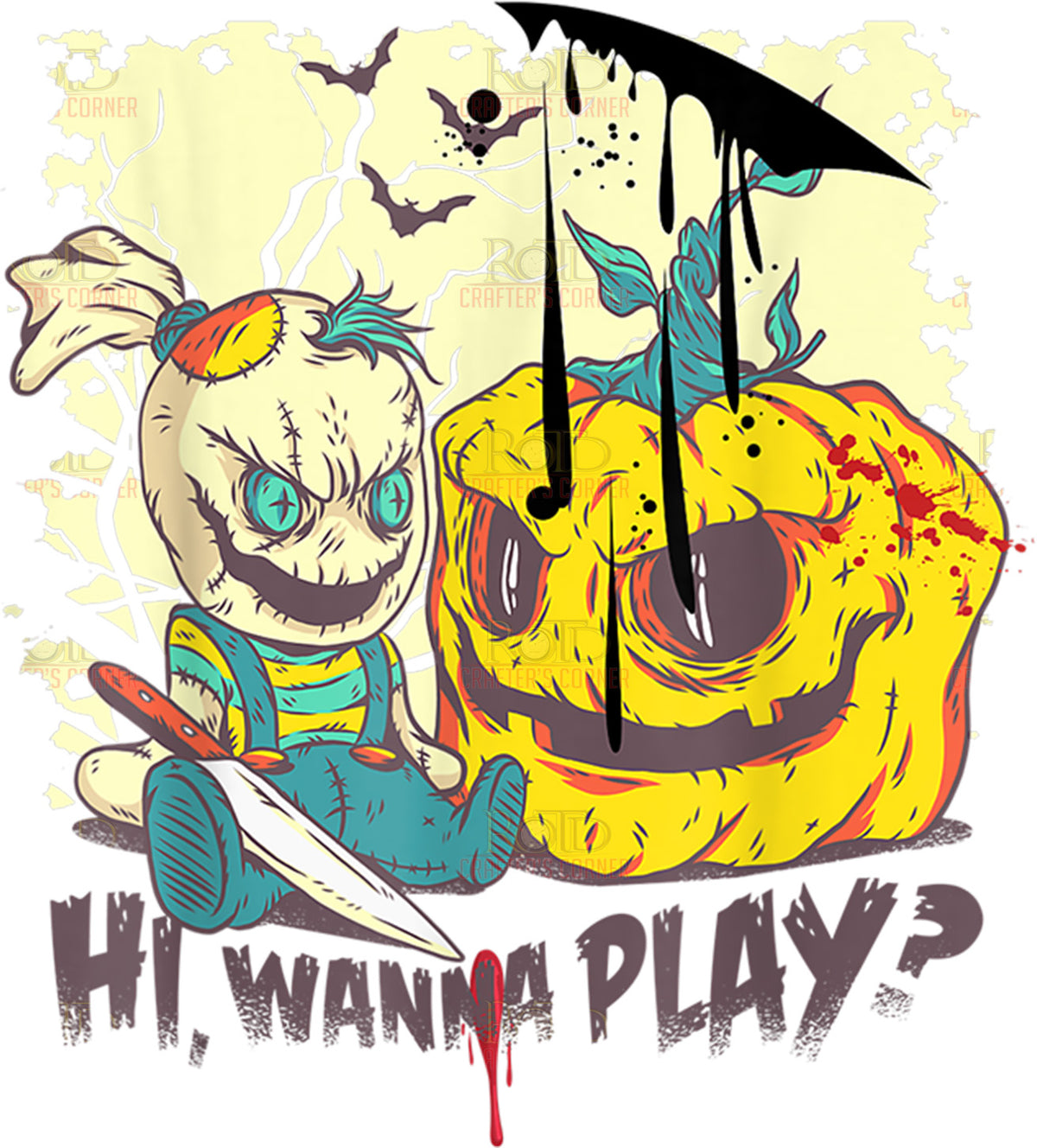DTF Screen Print Image - Hi, Wanna Play?