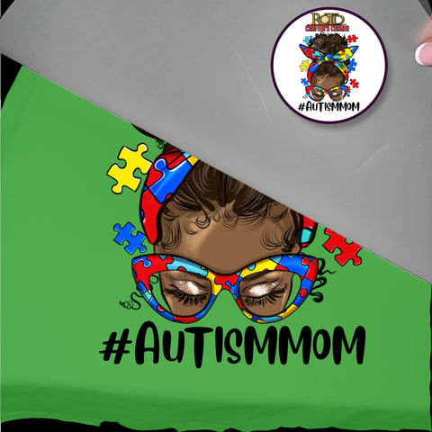 Autism Mom Messy AfroBun