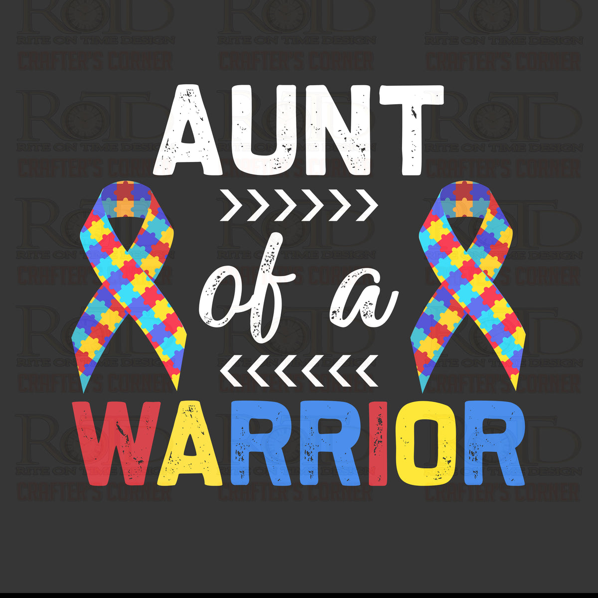 DTF Screen Print Image - Aunt of a Warrior