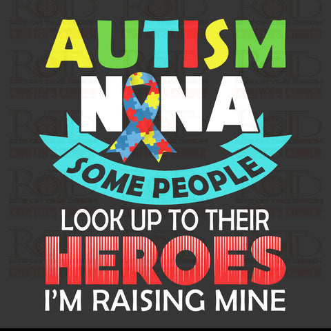 DTF Screen Print Image - Autism Nana