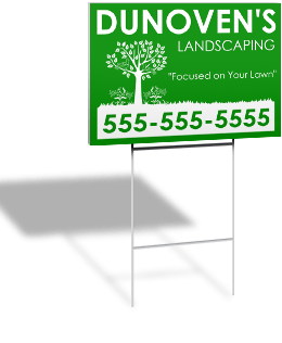 Print My Yard Sign - 24x18 Double Sided w/stake