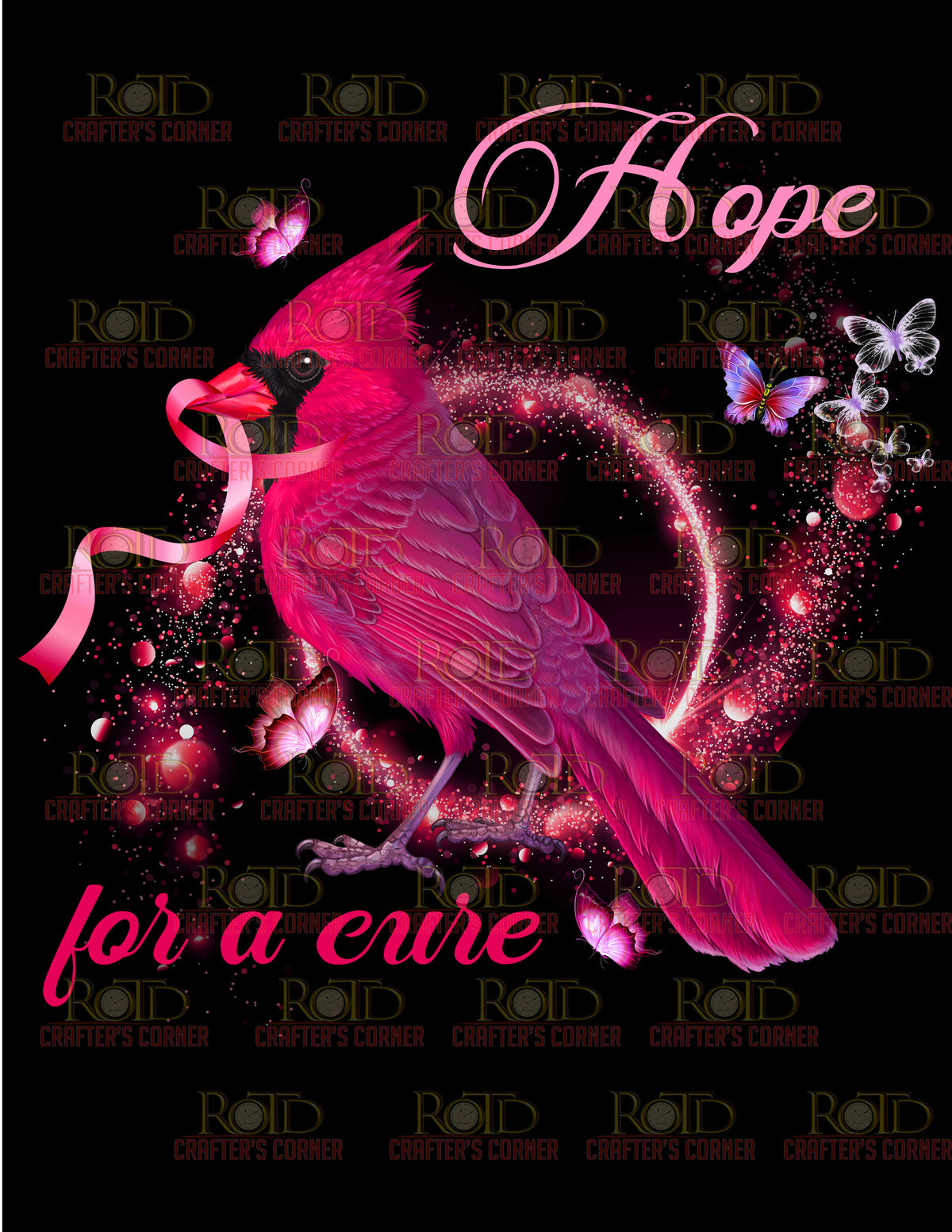 DTF Screen Print Image - Hope for a Cure