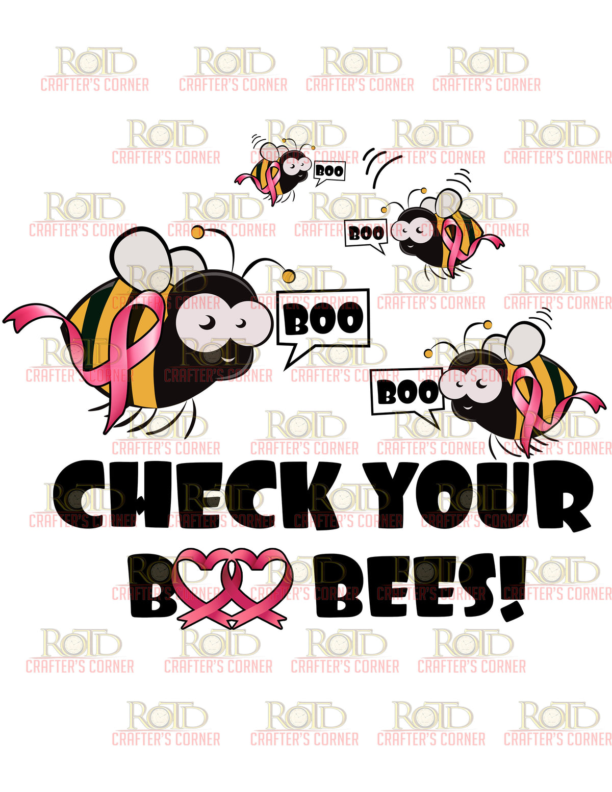 DTF Screen Print Image - Check your Boo Bees