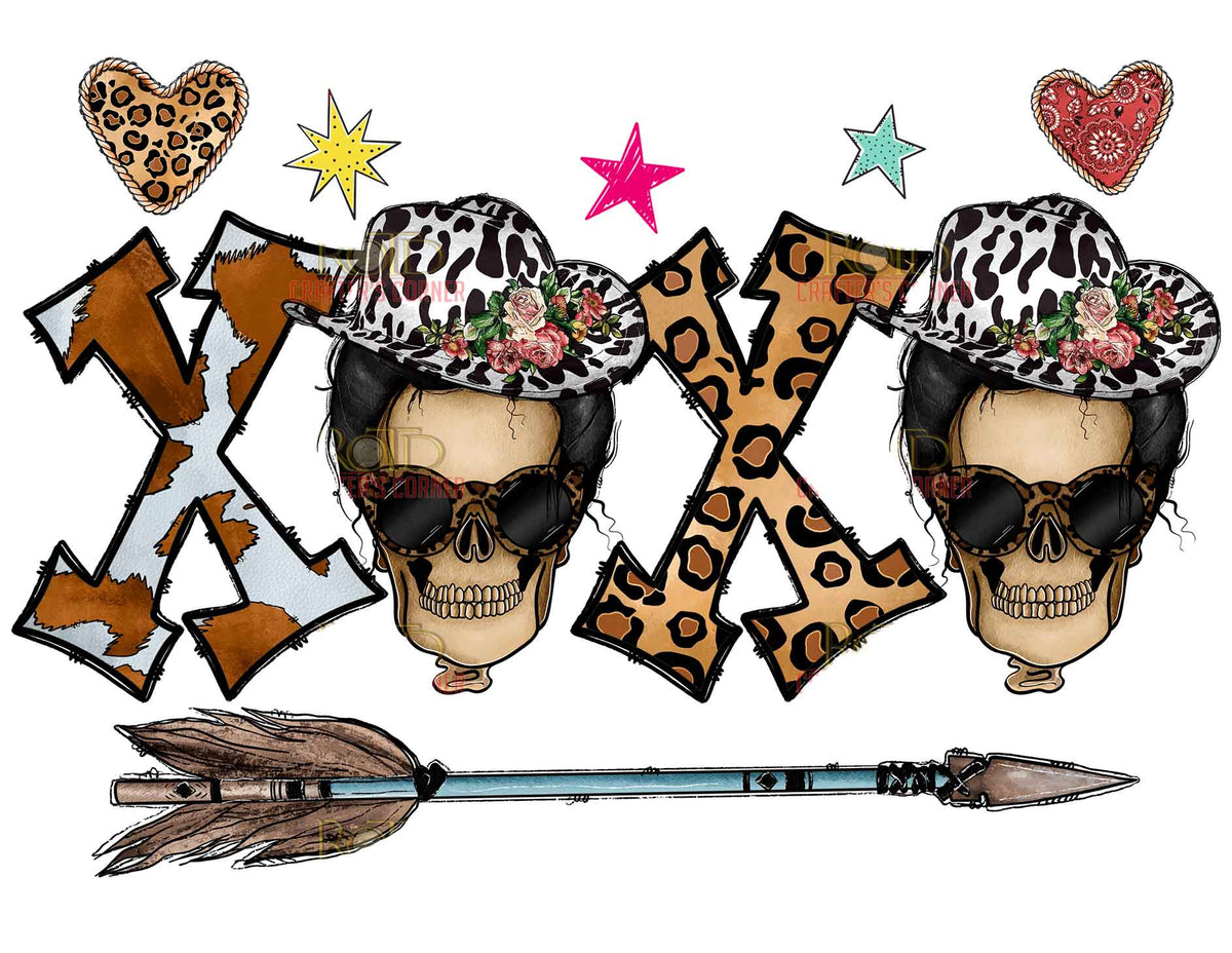 Cowboy Skulls XOXO