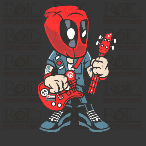 DTF Screen Print Image - Deadpool Rocker